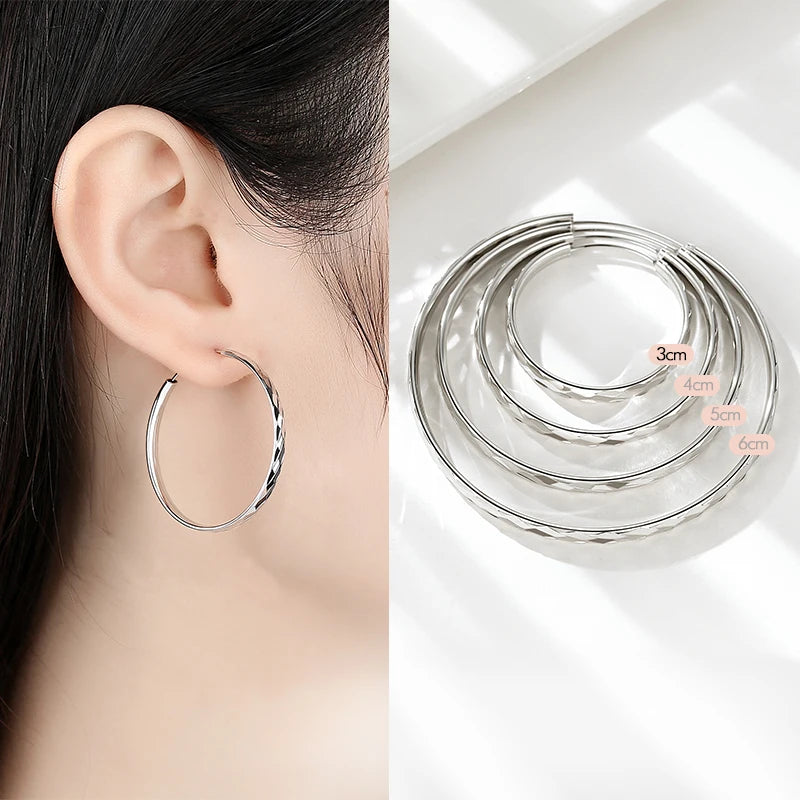 Big Hoop Earrings | S925 Sterling Silver | 18K Gold Plated