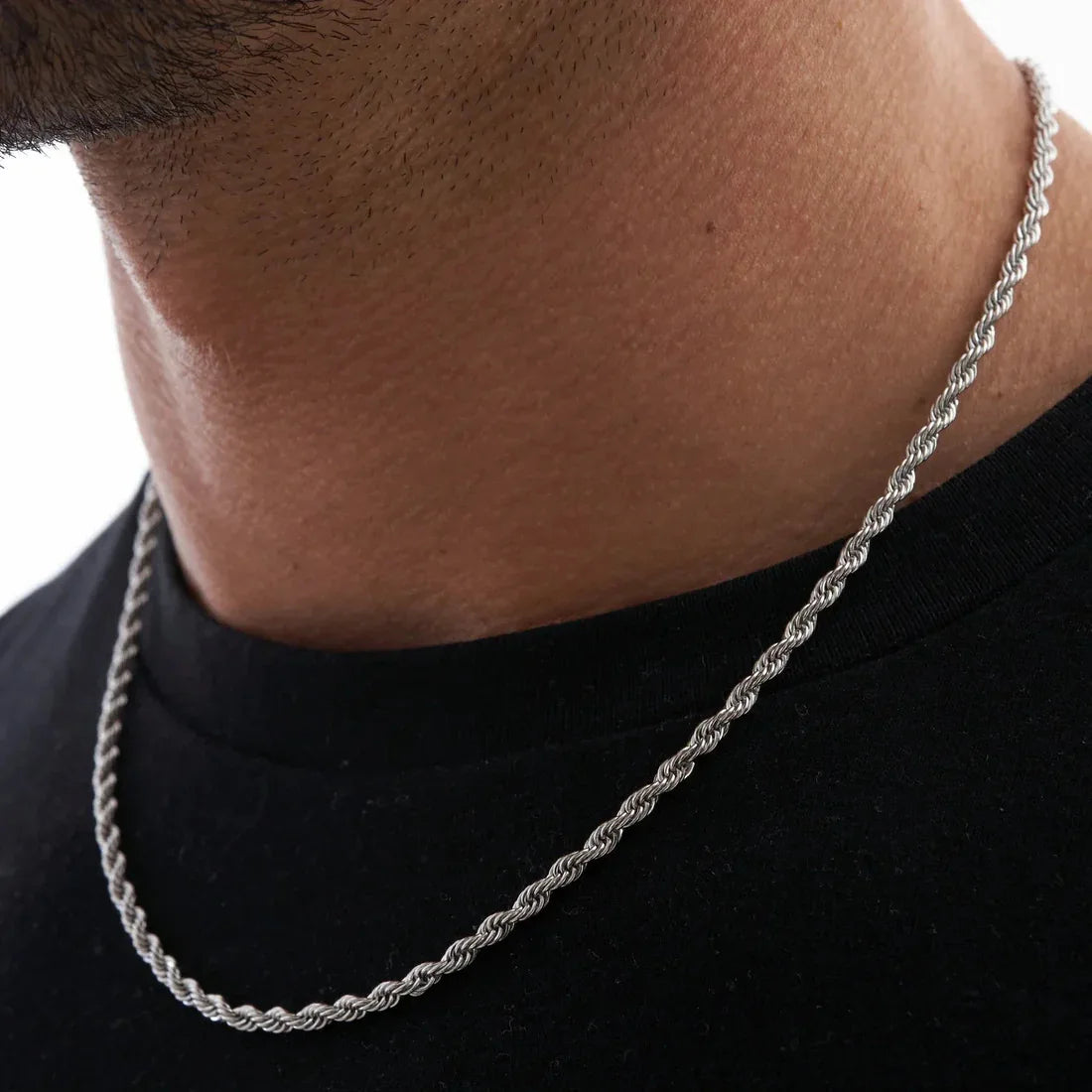 18K Gold-Plated 925 Silver Rope Chain