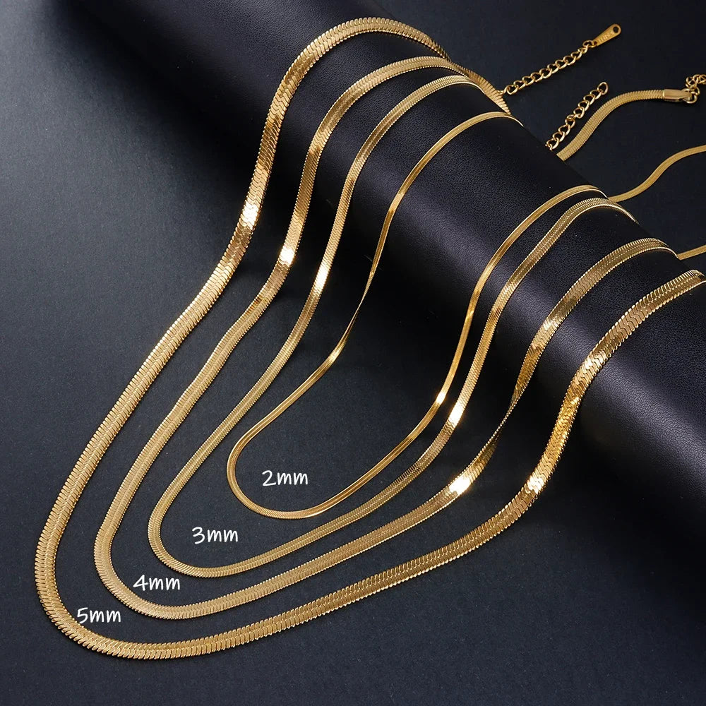 18K Gold-Plated 925 Silver Snake Chain