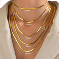 18K Gold-Plated 925 Silver Snake Chain