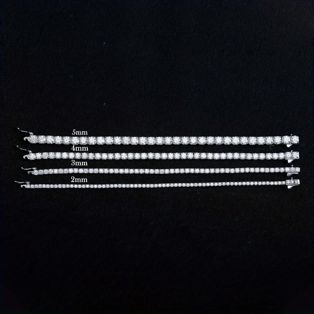 Sterling Silver Moissanite Tennis Bracelet