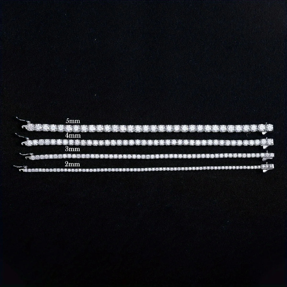 Sterling Silver Moissanite Tennis Bracelet
