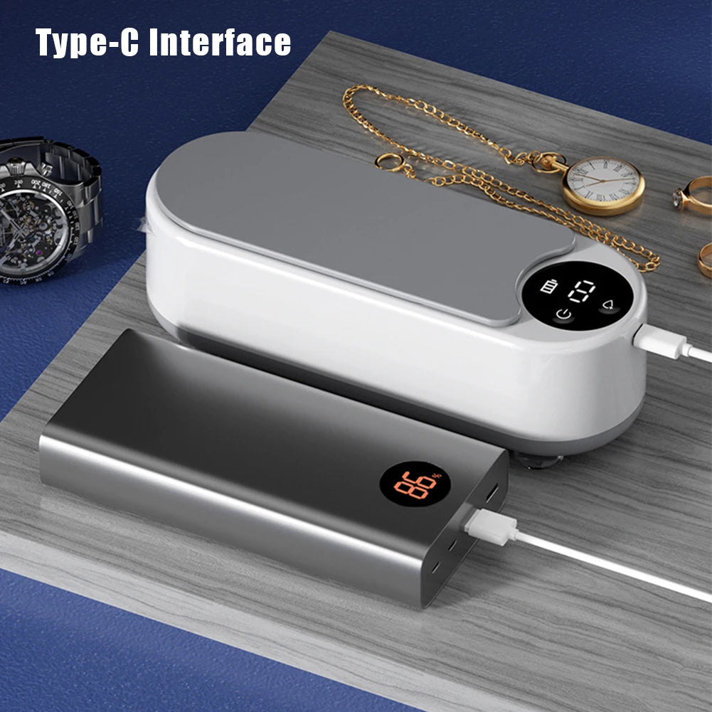 Ultrasonic Jewelry Cleaner Machine | USB Rechargeable