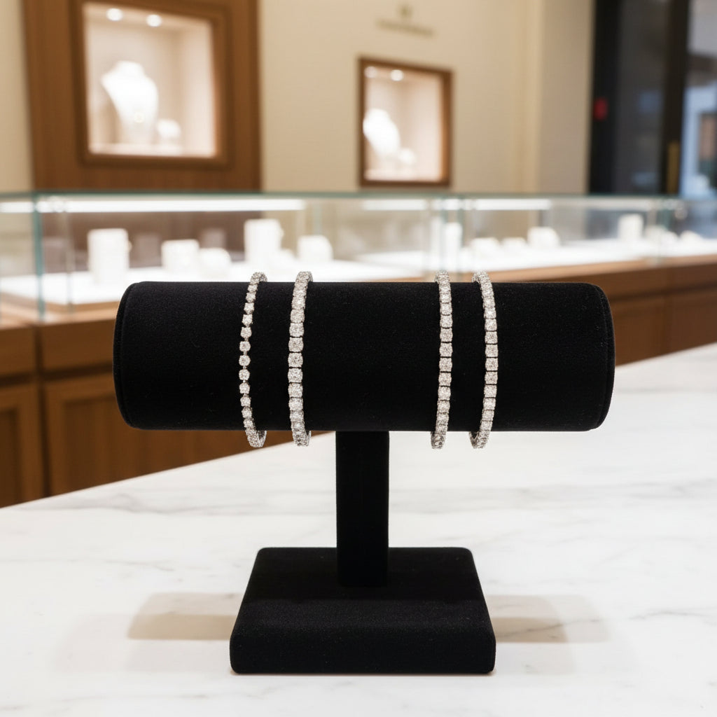 Sterling Silver Moissanite Tennis Bracelet