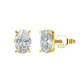 Oval Moissanite Stud Earrings | S925 Sterling Silver