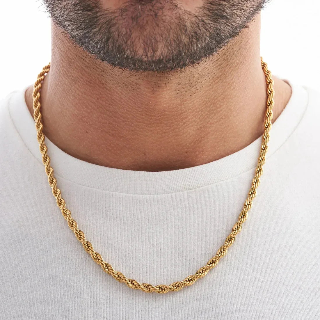 18K Gold-Plated 925 Silver Rope Chain