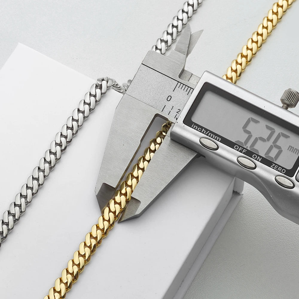 14K Gold Plated Moissanite Cuban Link Chain — S925 Sterling Silver