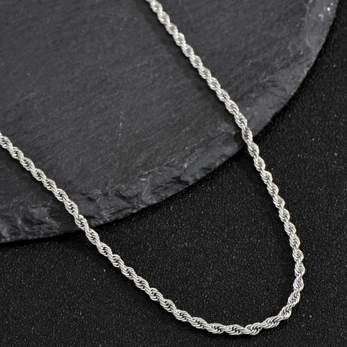 18K Gold-Plated 925 Silver Rope Chain